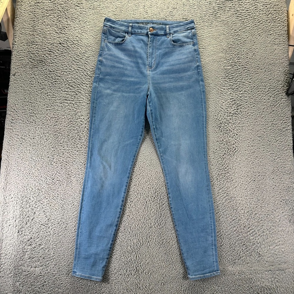 American Eagle Outfitters Jeans Women 14 Blue Cotton Denim Jegging Curvy Stretch